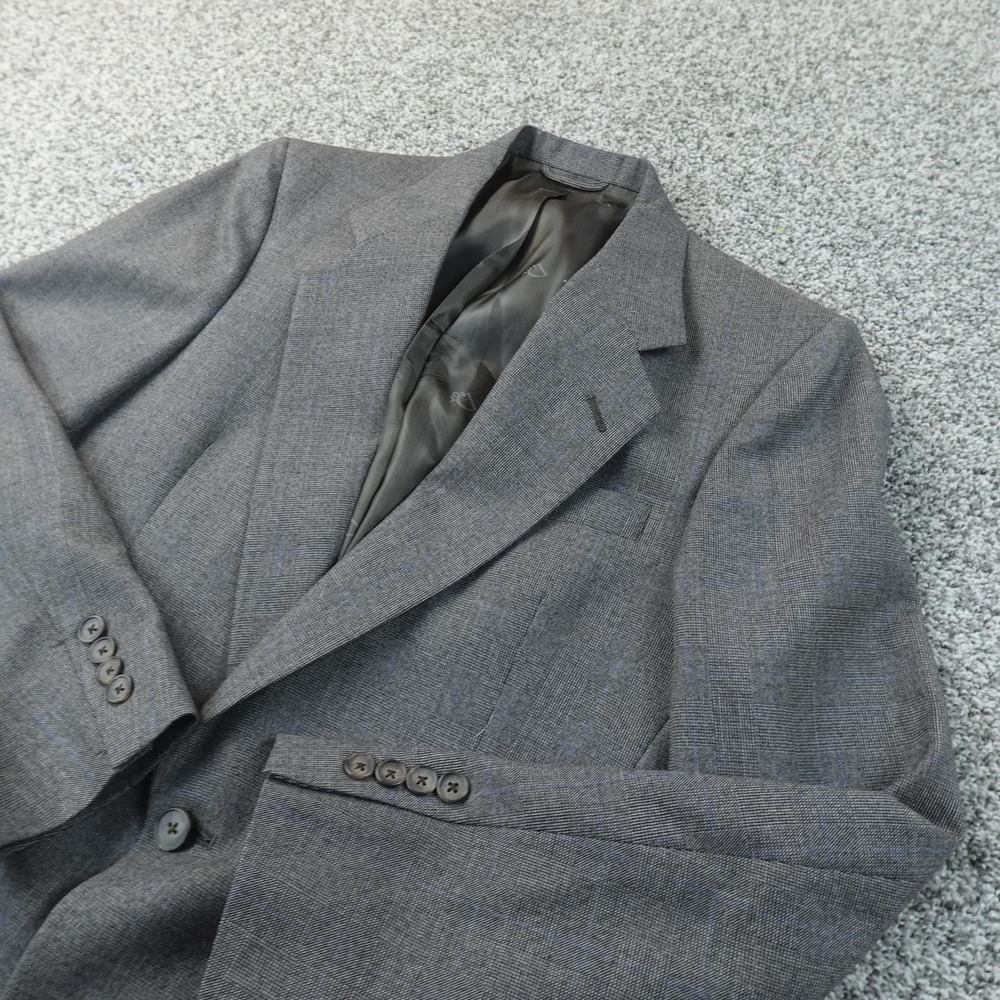 VTG Christian Dior Blazer Mens M Gray Wool Button Sport Coat Suit Jacket Top USA